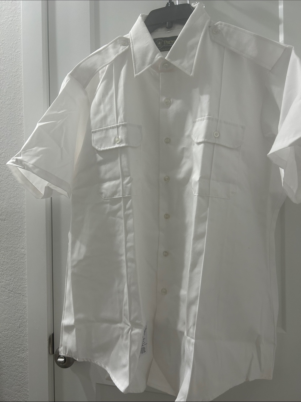 Classic White Short-Sleeve Utility Shirt -